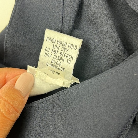 Eileen Fisher One Button Silk Lightweight Cardigan Jacket Navy‎ Blue Size S - Picture 10 of 10